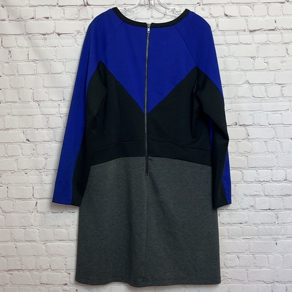 View by Walter Baker Long Sleeve Color Block Knit Dress - Picture 6 of 13